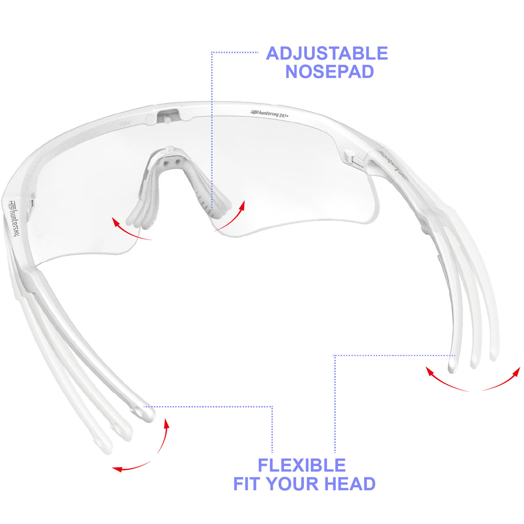 HTS HUNTERSKY S54 Eye Protection Anti Fog Sport Safety Glasses for Women Men Running Cycling Riding Pickleball Range