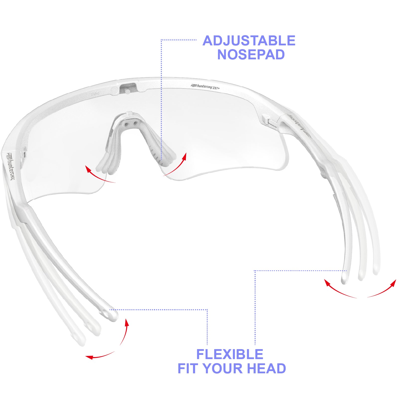 HTS HUNTERSKY S54 Eye Protection Anti Fog Sport Safety Glasses for Women Men Running Cycling Riding Pickleball Range
