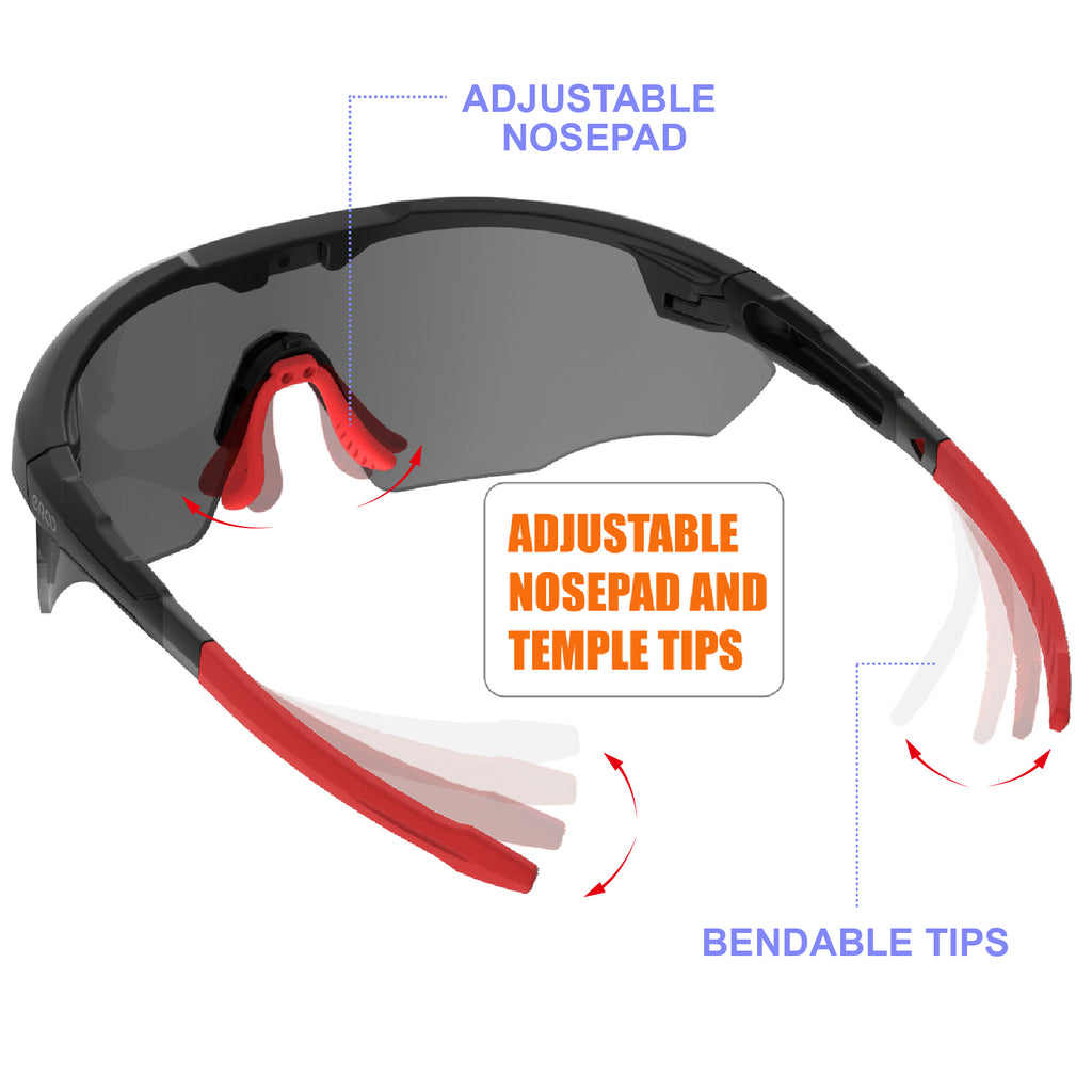 ER00 S596 Sports Shades XL Sunglasses for Men Baseball, Running Cycling Volleyball MTB Outdoor Recreation Gifts Padel Beach Tennis