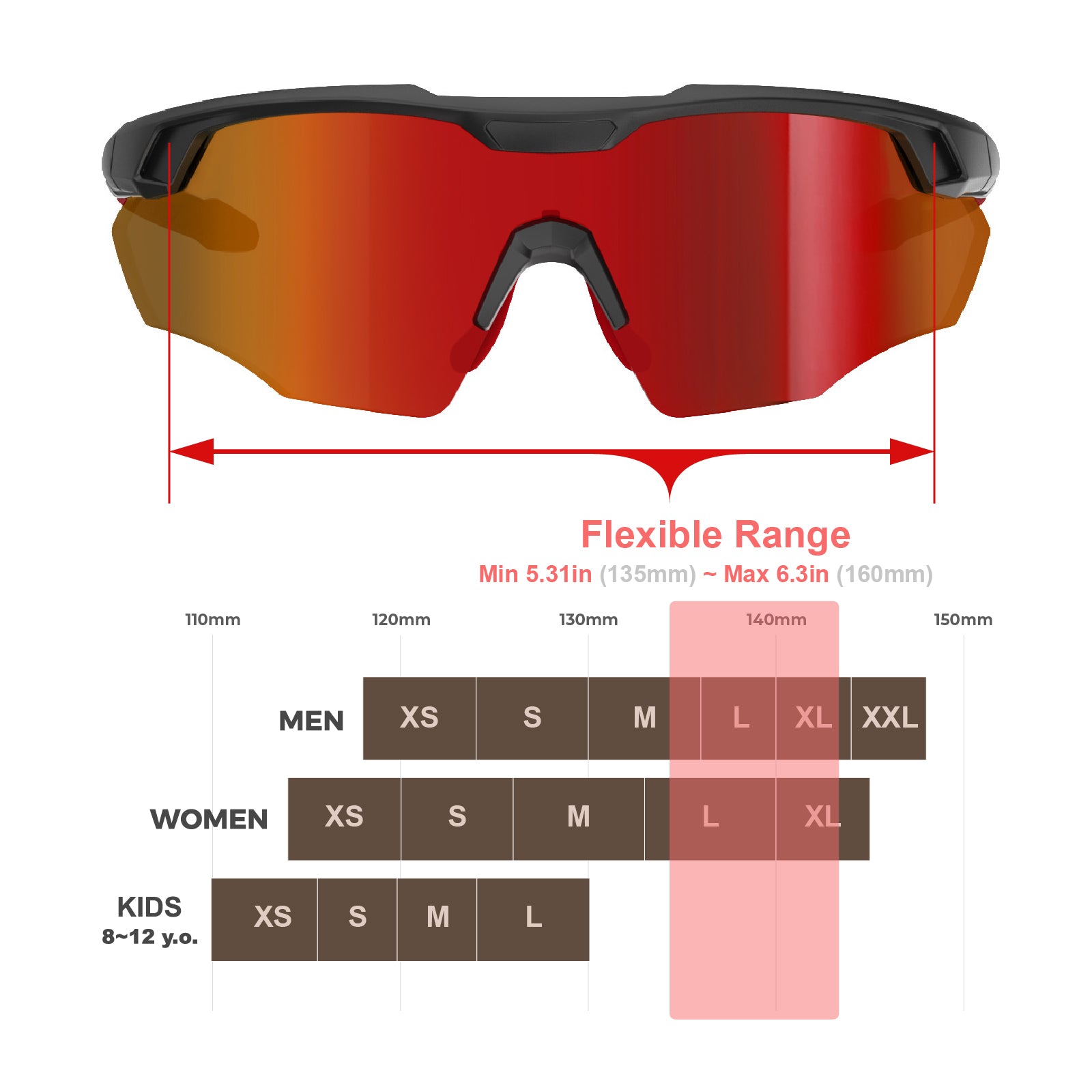 ER00 S596 Sports Shades XL Sunglasses for Men Baseball, Running Cycling Volleyball MTB Outdoor Recreation Gifts Padel Beach Tennis