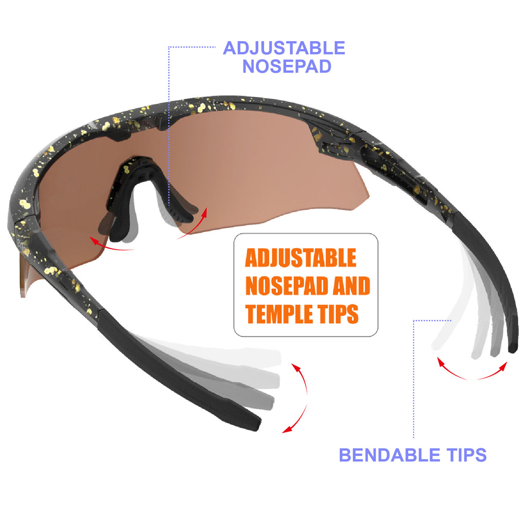 ER00 S598 Wrap Around Small Baseball Sunglasses for Youth Kids Women Running Cycling Outdoor Sports Shades Padel Beach Tennis