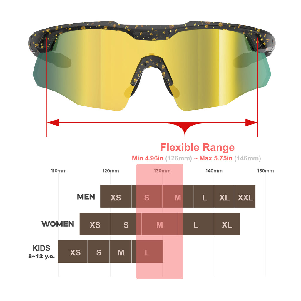 ER00 S598 Wrap Around Small Baseball Sunglasses for Youth Kids Women Running Cycling Outdoor Sports Shades Padel Beach Tennis